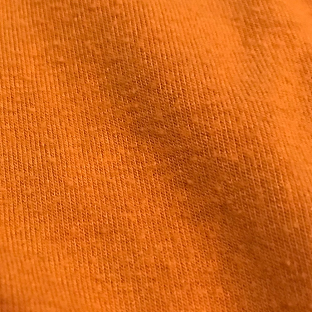 Zenana premium M pumpkin autumn orange and B&W stripe top - Picture 6 of 9